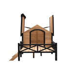 Grand Cabin Luxury Outdoor Wooden Kennel with Sun Porch