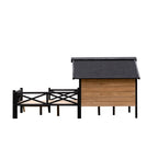 Grand Cabin Luxury Outdoor Wooden Kennel with Sun Porch