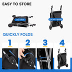 Pet Stroller Cart for Cats & Dogs – Foldable Travel Carrier Pram