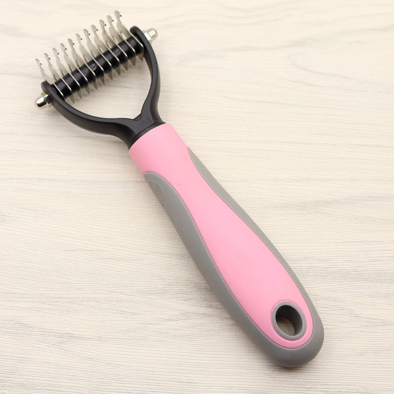 Pet Long-haired Dogknot Comb Double-sided Blade Dog - PawXora