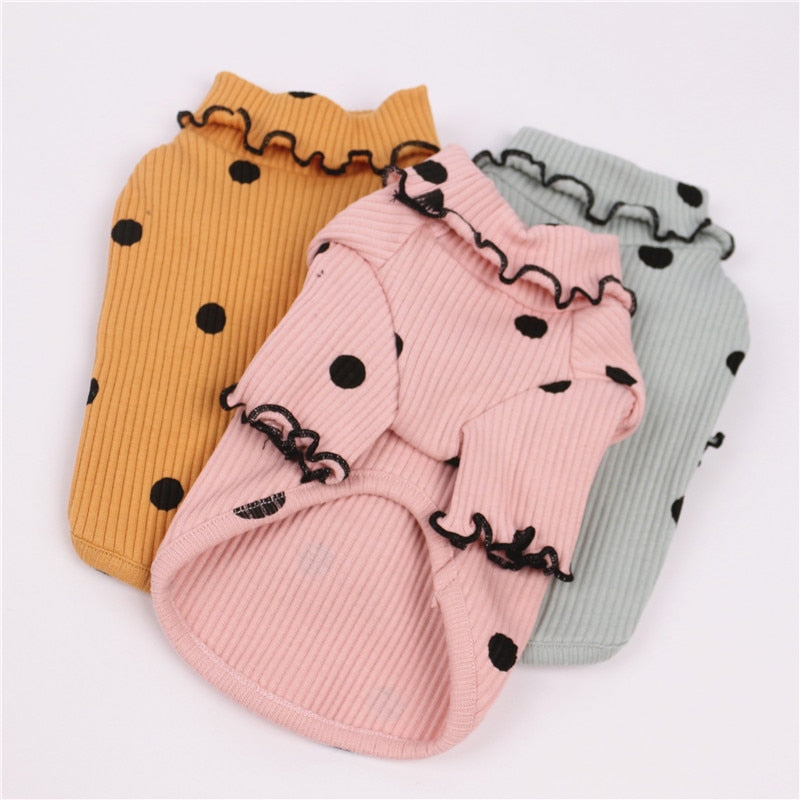 Turtleneck Dog Sweater – Warm Knit Winter Clothes for Small Dogs