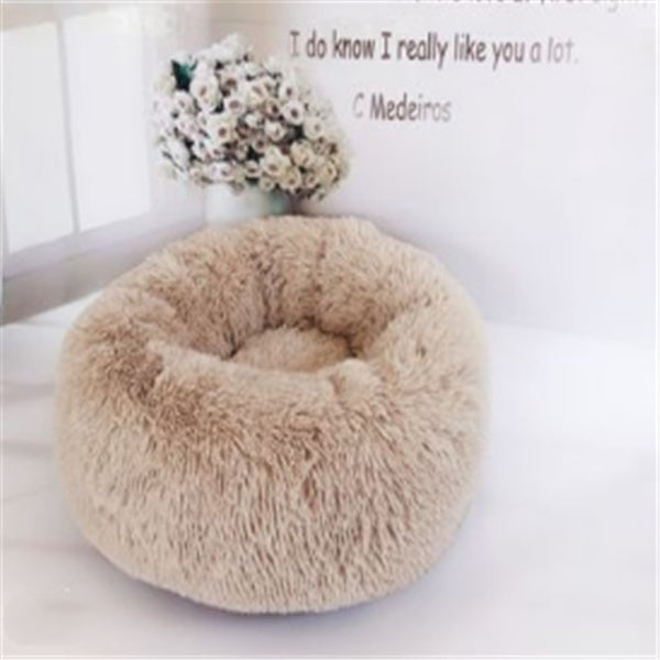 Calming Dog & Cat Bed – Anti-Anxiety Plush Orthopedic Pet Bed for Deep Sleep
