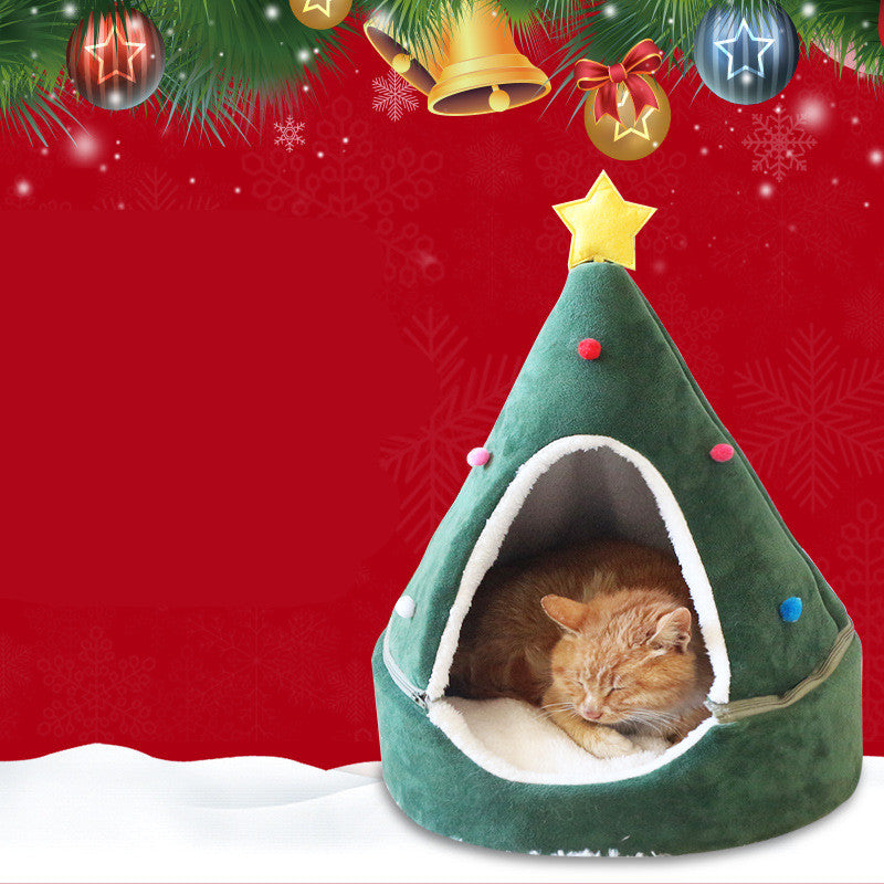 Cat Cave Bed – Cozy Enclosed Pet Hideaway House for Cats & Small Dogs