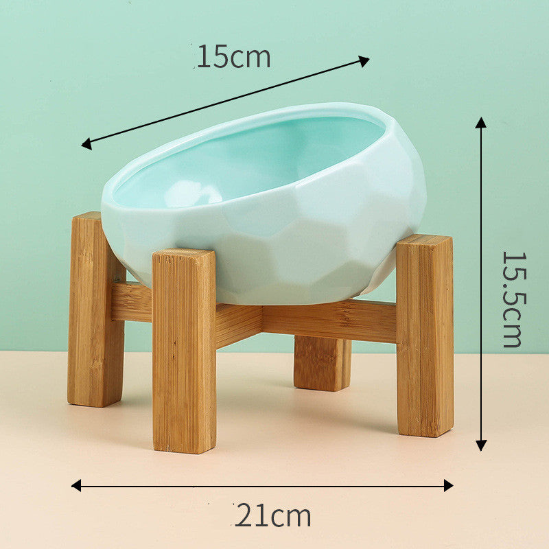 Ceramic Cat & Dog Bowl Oblique Mouth