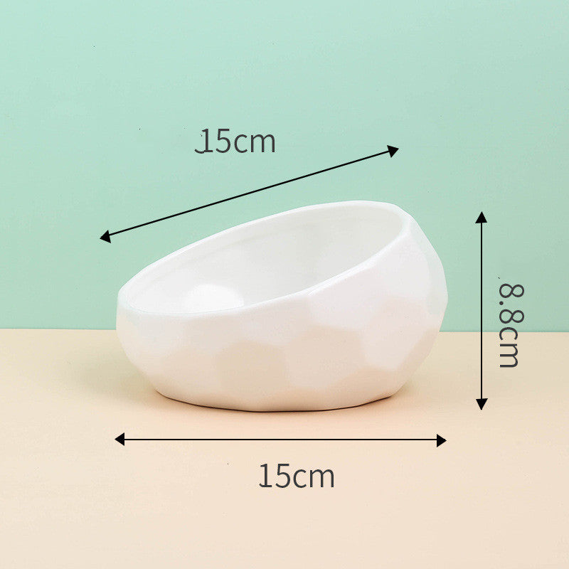 Ceramic Cat & Dog Bowl Oblique Mouth