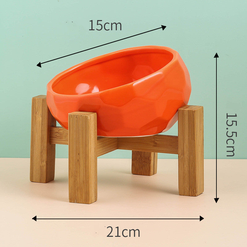 Ceramic Cat & Dog Bowl Oblique Mouth