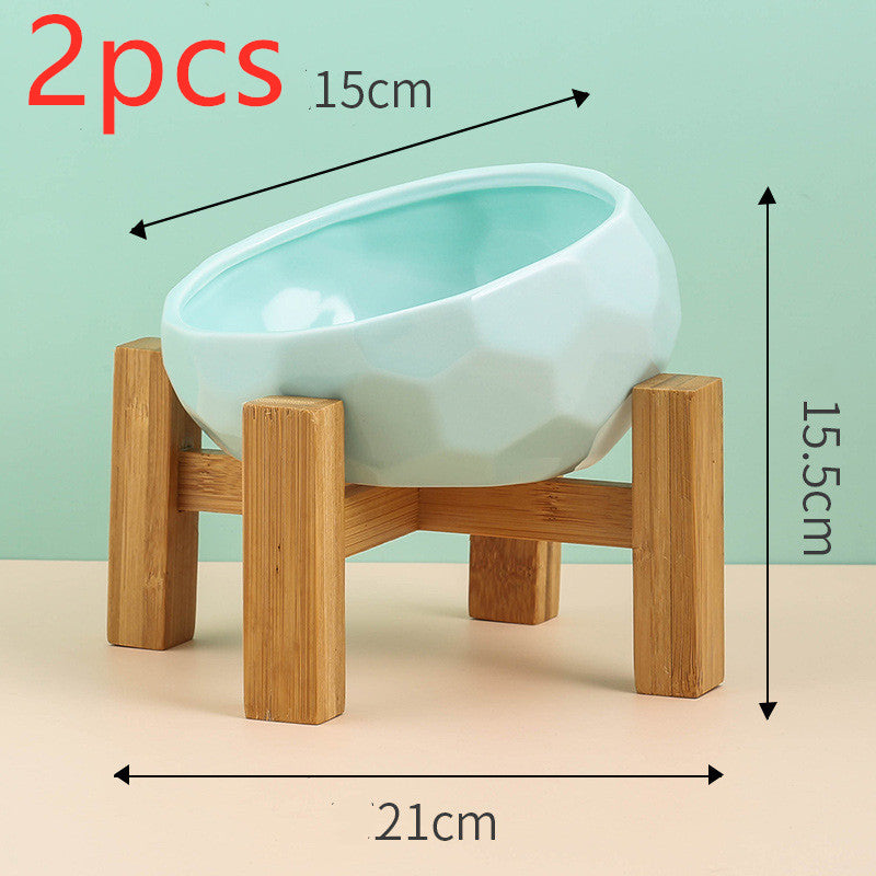 Ceramic Cat & Dog Bowl Oblique Mouth