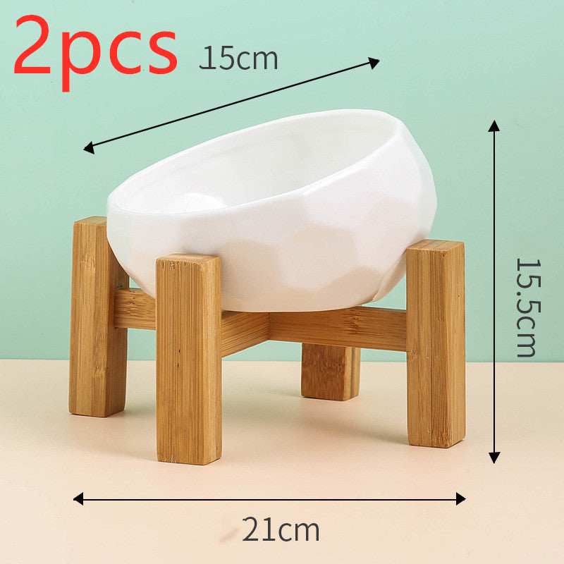 Ceramic Cat & Dog Bowl Oblique Mouth