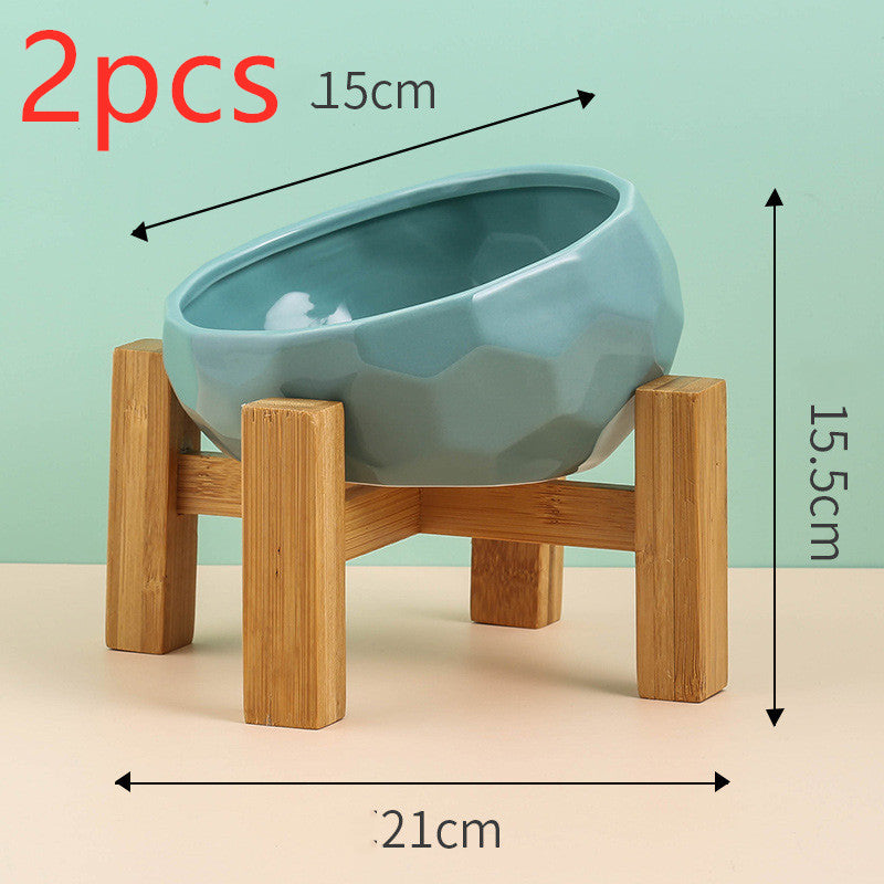 Ceramic Cat & Dog Bowl Oblique Mouth