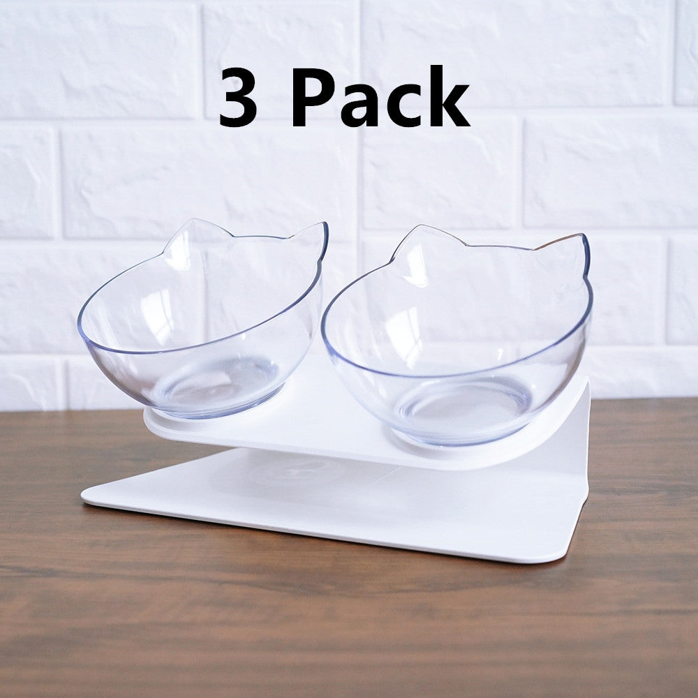 Slanted Double Cat Bowl - Improved Digestion & Neck Comfort