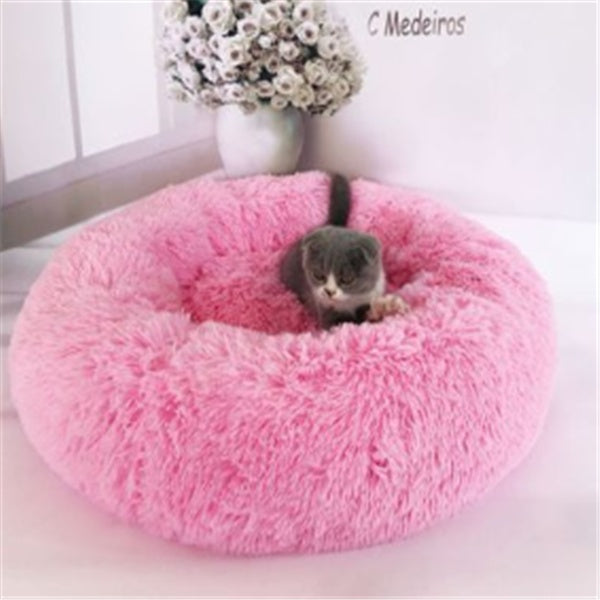 Calming Dog & Cat Bed – Anti-Anxiety Plush Orthopedic Pet Bed for Deep Sleep