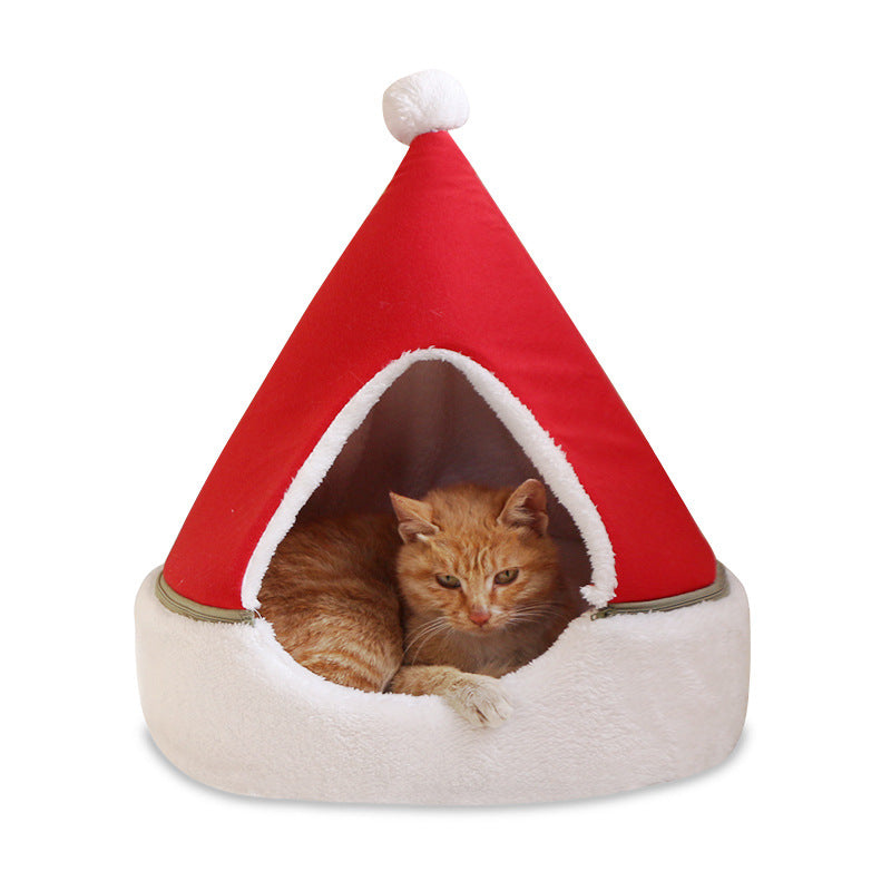 Cat Cave Bed – Cozy Enclosed Pet Hideaway House for Cats & Small Dogs