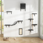 5 Pcs Wall Mounted Cat Climber Set - Floating Cat Shelves
