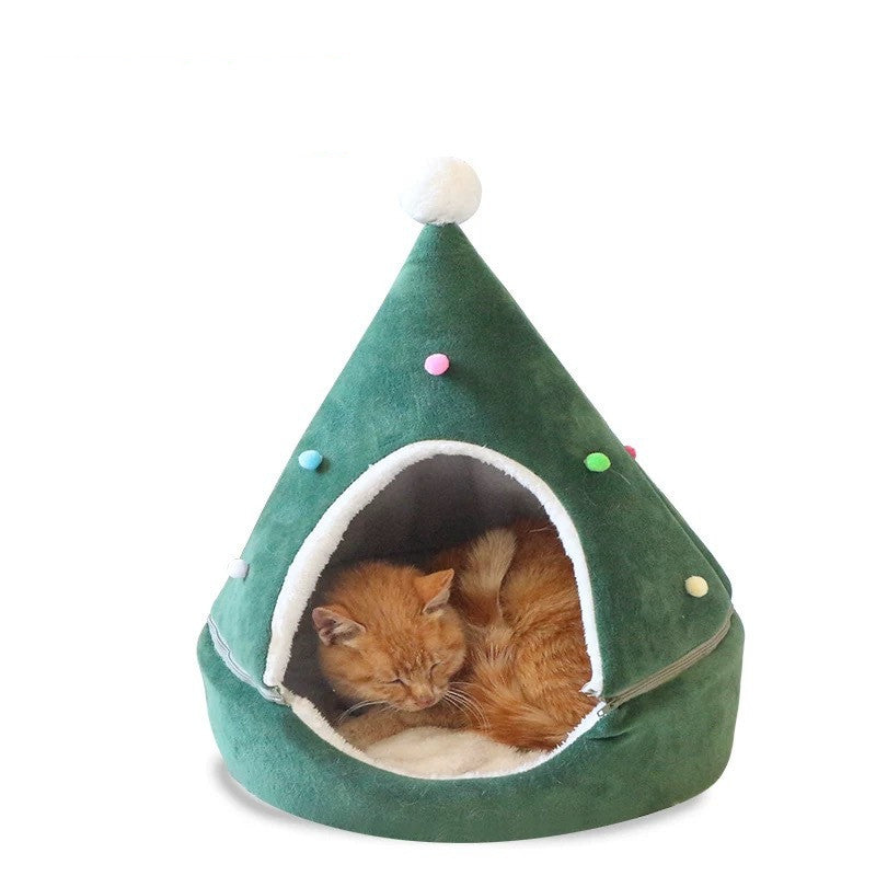 Cat Cave Bed – Cozy Enclosed Pet Hideaway House for Cats & Small Dogs