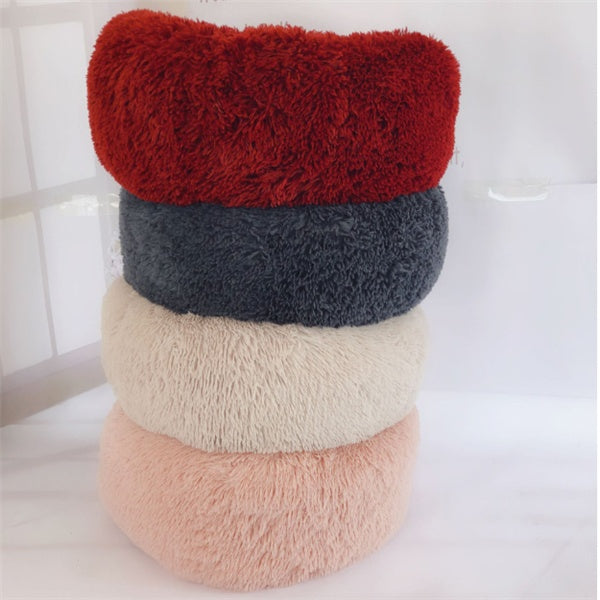 Calming Dog & Cat Bed – Anti-Anxiety Plush Orthopedic Pet Bed for Deep Sleep