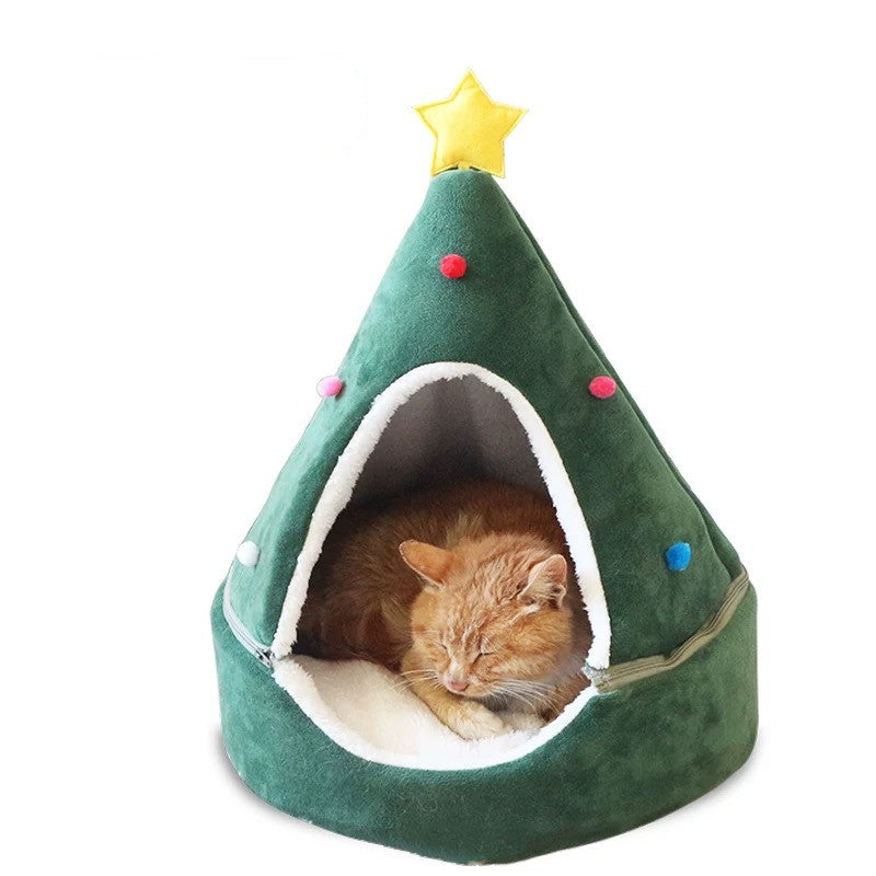 Cat Cave Bed – Cozy Enclosed Pet Hideaway House for Cats & Small Dogs