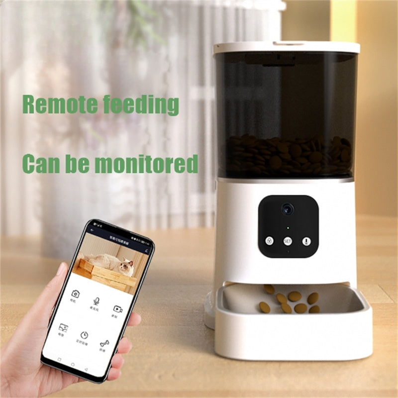 Smart WiFi Pet Feeder 6L – App Control, Timer & Video Camera