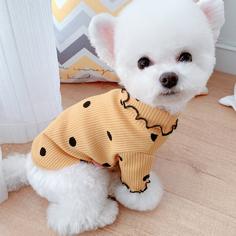 Turtleneck Dog Sweater – Warm Knit Winter Clothes for Small Dogs