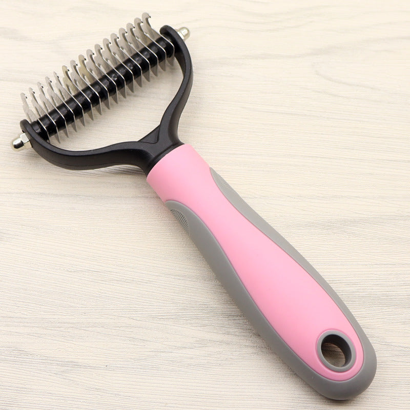 Pet Long-haired Dogknot Comb Double-sided Blade Dog - PawXora
