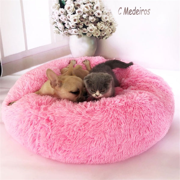 Calming Dog & Cat Bed – Anti-Anxiety Plush Orthopedic Pet Bed for Deep Sleep