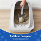 Large Cat Litter Box For Big Cats, Scoop And Mat Included