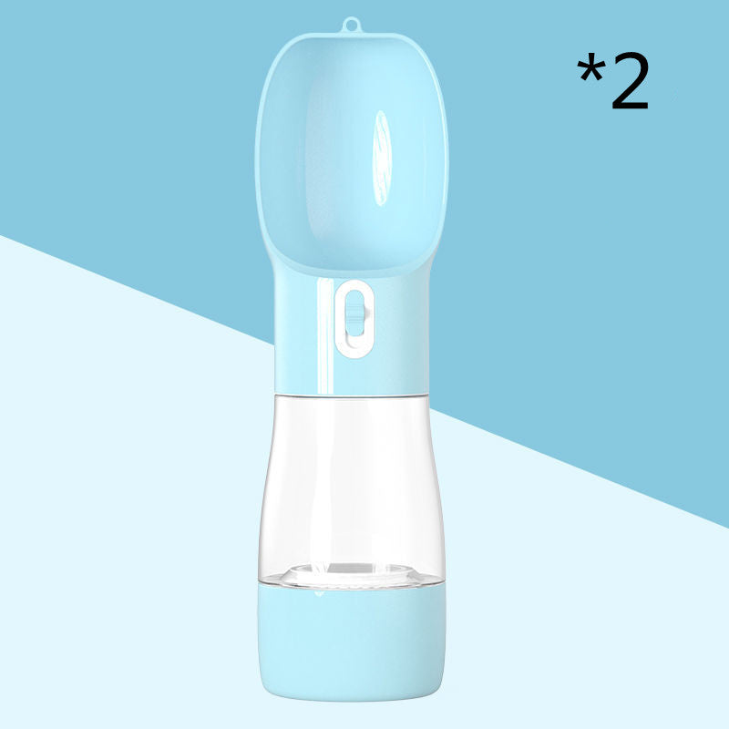 Portable Dog Water Bottle & Food Container – 2-in-1 Travel Pet Feeder