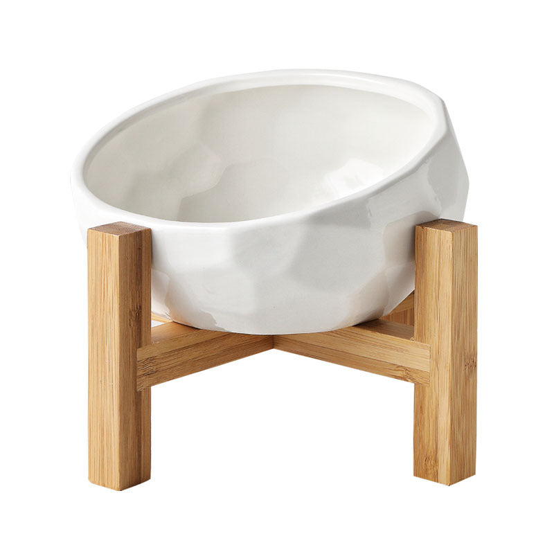 Tilted Pet Food Bowl – Ergonomic Angled Cat & Dog Feeding Bowl
