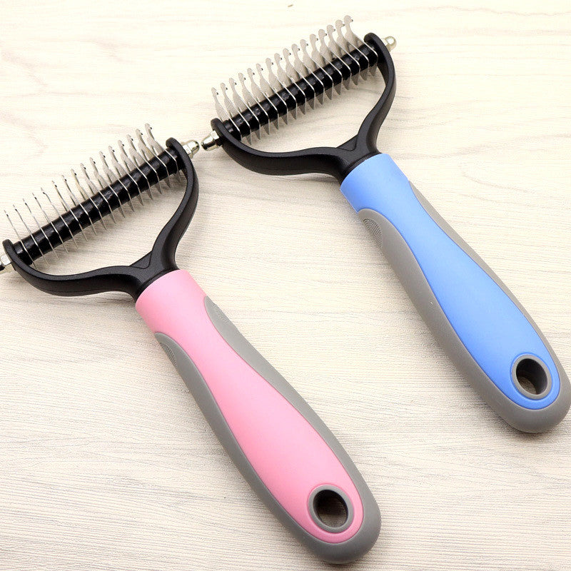 Pet Long-haired Dogknot Comb Double-sided Blade Dog - PawXora