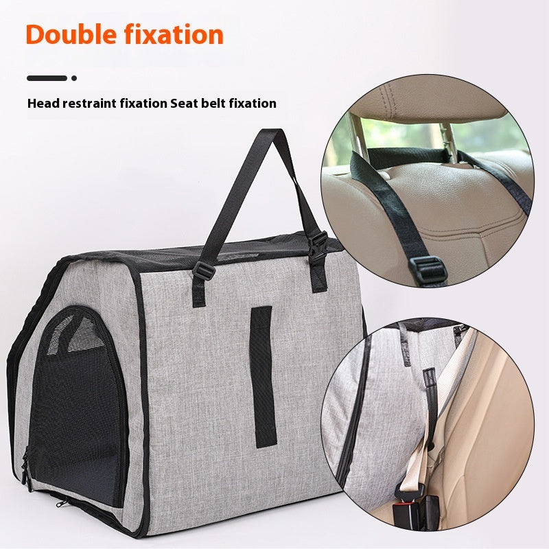 Foldable Waterproof Dog Car Mat – Non-Slip Pet Seat Cover for Back Seat & Trunk
