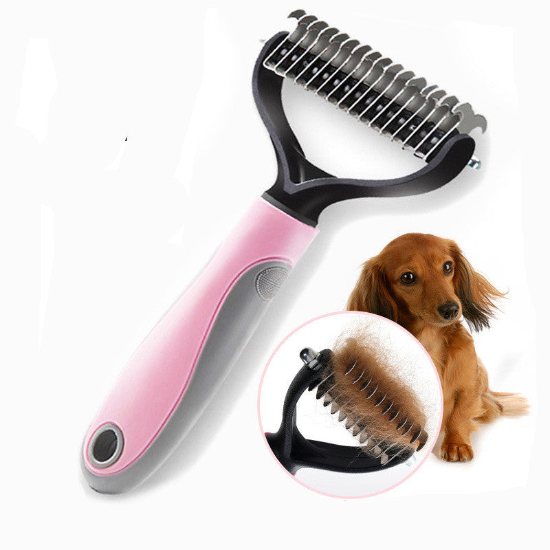 Pet Long-haired Dogknot Comb Double-sided Blade Dog - PawXora