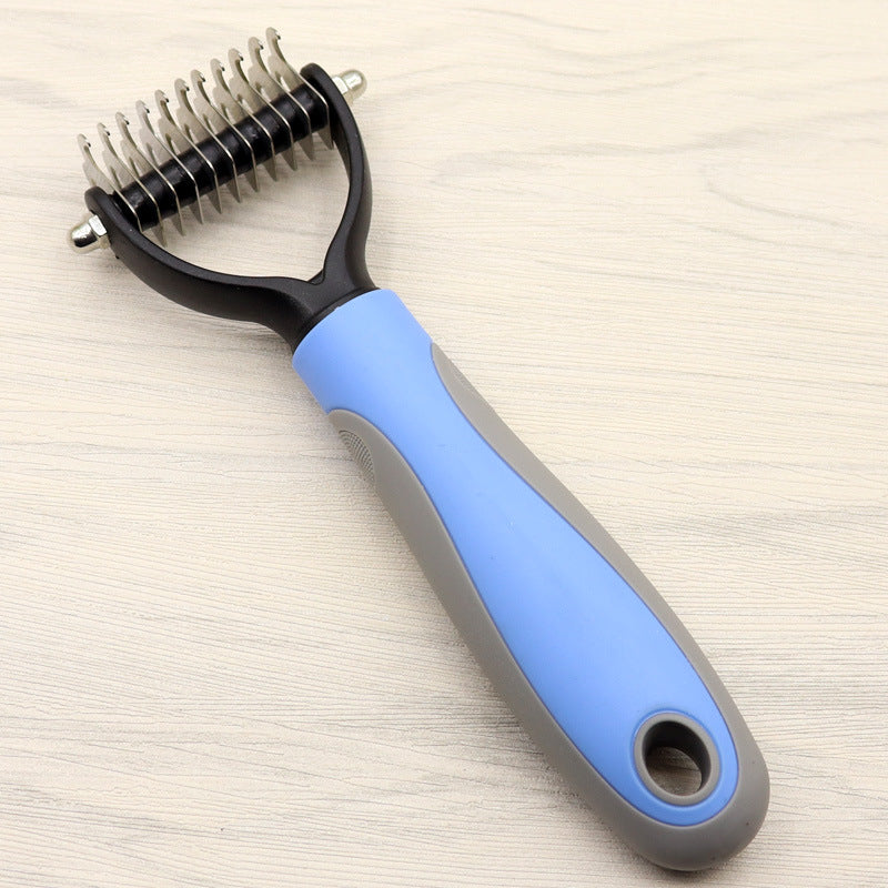 Pet Long-haired Dogknot Comb Double-sided Blade Dog - PawXora