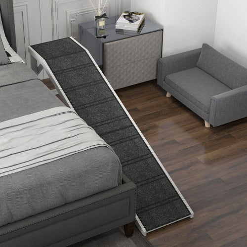 Pet Ramp For Dog With Non-slip Carpet And Top Platform