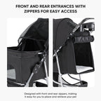 Pet Stroller Cart for Cats & Dogs – Foldable Travel Carrier Pram