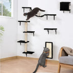 5 Pcs Wall Mounted Cat Climber Set - Floating Cat Shelves