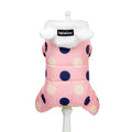 Polka Dot Dog Coat – Warm Cotton Winter Jacket for Small & Medium Dogs