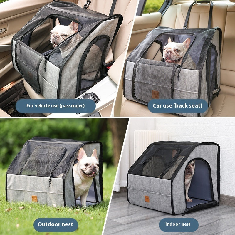 Foldable Waterproof Dog Car Mat – Non-Slip Pet Seat Cover for Back Seat & Trunk