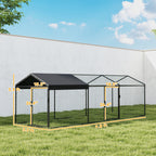 Large Metal Chicken Coop with Waterproof & Anti-UV Cover