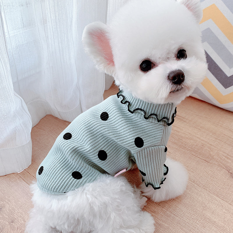 Turtleneck Dog Sweater – Warm Knit Winter Clothes for Small Dogs