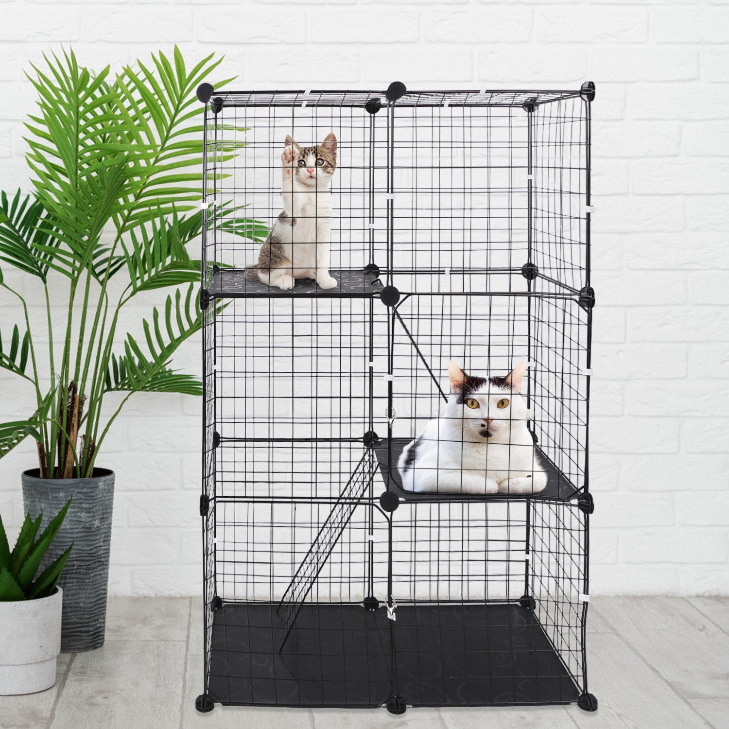 3 Tier Cat Playpen Cage Metal Indoor Cat House