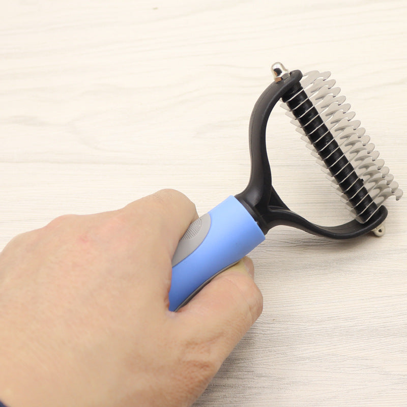 Pet Long-haired Dogknot Comb Double-sided Blade Dog - PawXora