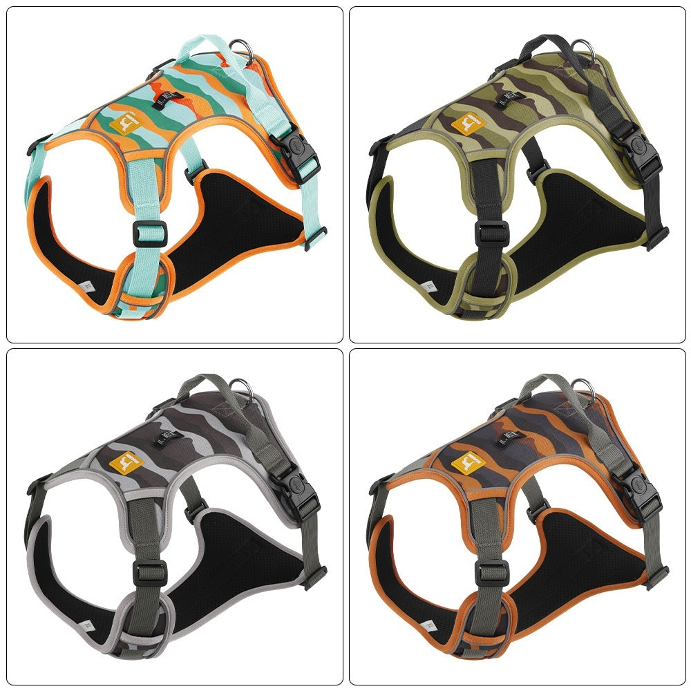 Reflective Dog Harness & Leash Set – No-Pull Chest Back Strap for Walking