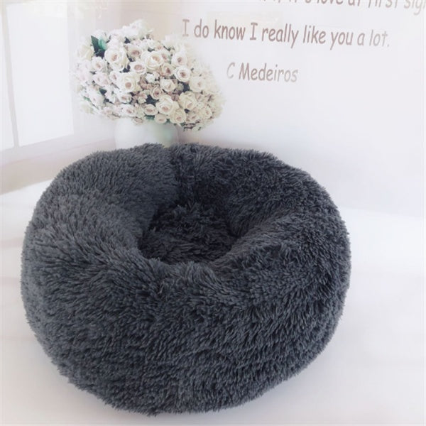 Calming Dog & Cat Bed – Anti-Anxiety Plush Orthopedic Pet Bed for Deep Sleep