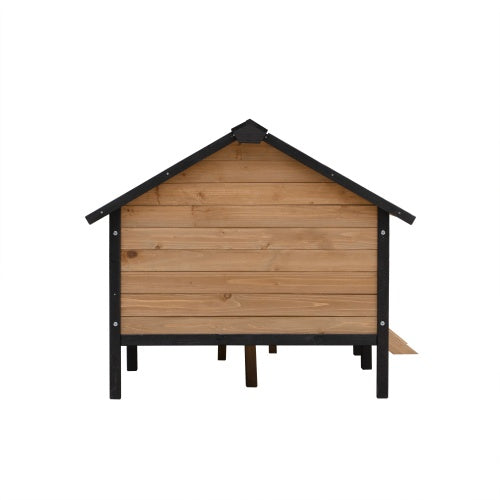Grand Cabin Luxury Outdoor Wooden Kennel with Sun Porch