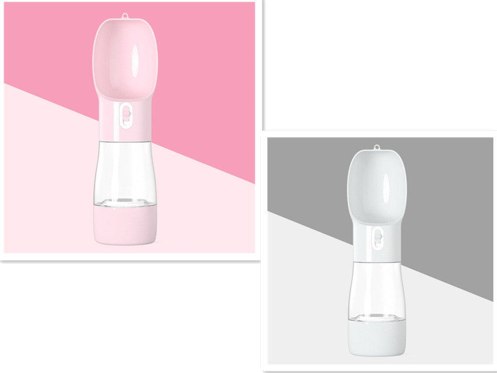 Portable Dog Water Bottle & Food Container – 2-in-1 Travel Pet Feeder