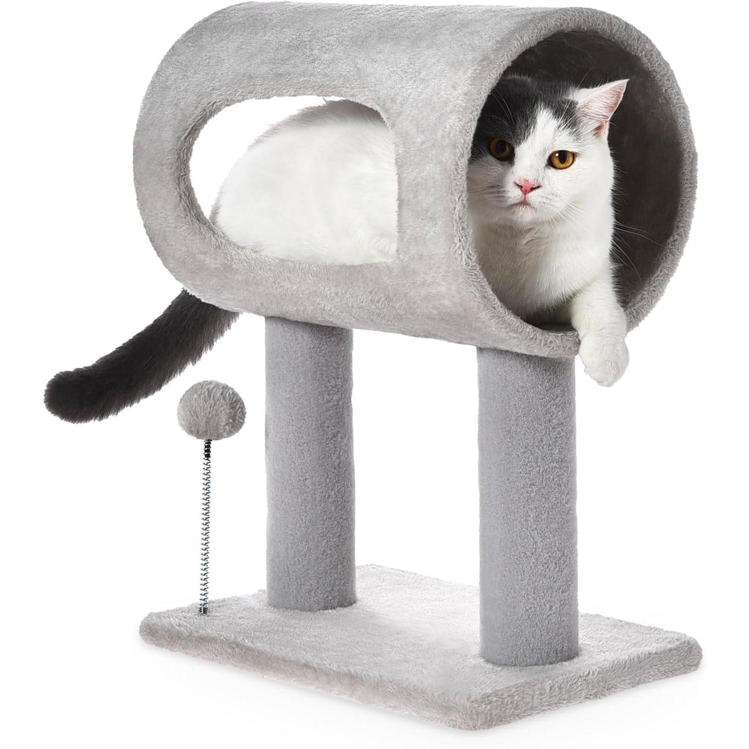 Cat Tree With Tunnel Bed & Scratching Post Cat Tower