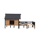 Grand Cabin Luxury Outdoor Wooden Kennel with Sun Porch