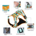 Reflective Dog Harness & Leash Set – No-Pull Chest Back Strap for Walking