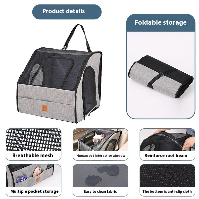 Foldable Waterproof Dog Car Mat – Non-Slip Pet Seat Cover for Back Seat & Trunk