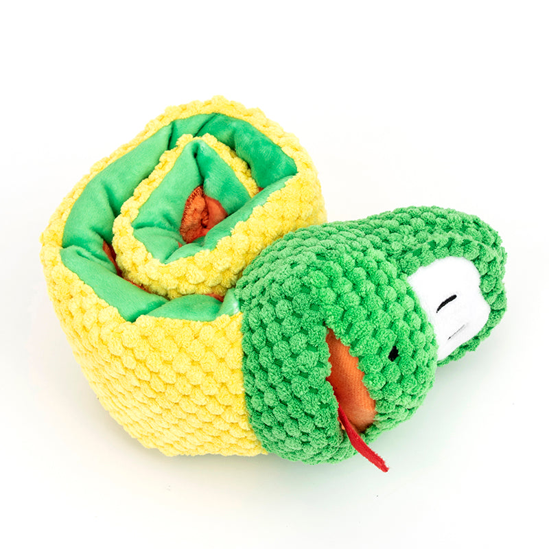 2-in-1 Interactive Snake Snuffle & Squeaky Puzzle Toy for Pet