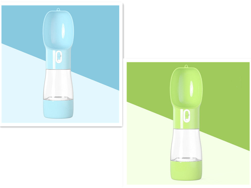 Portable Dog Water Bottle & Food Container – 2-in-1 Travel Pet Feeder